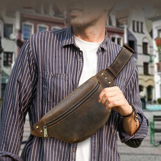 Men's Leather Bum Bag