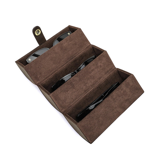 3-Pair Leather Sunglasses Travel Case – Free Monogram
