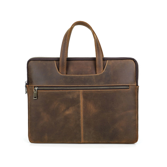 Slim Vintage Leather Laptop Bag For 15.4" MacBook Pro
