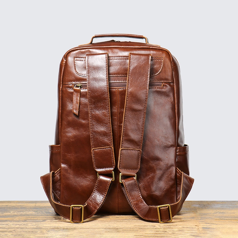 Leather Backpack For Men and Women With Laptop Compartment – Luke Case Leather Backpack For Men and Women With Laptop Compartment – Luke Case