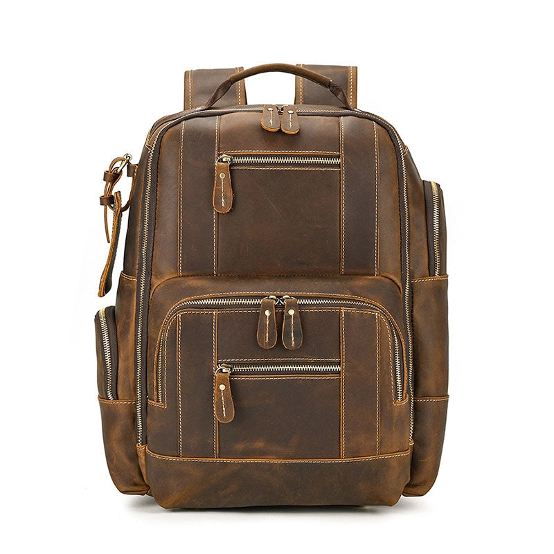 Men's Crazy Horse Leather Backpack