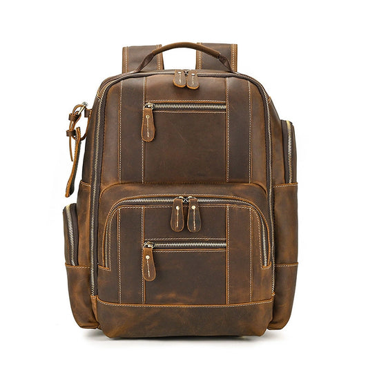 Men's Crazy Horse Leather Backpack