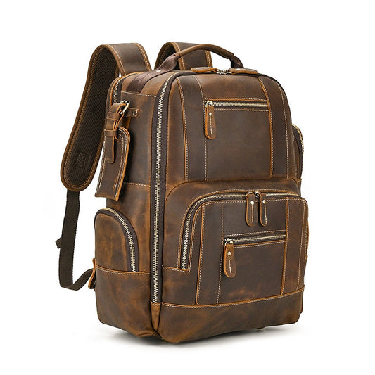 Men's Crazy Horse Leather Backpack