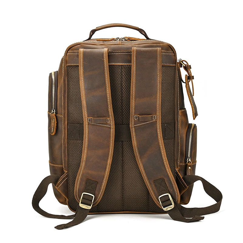 Men's Crazy Horse Leather Backpack