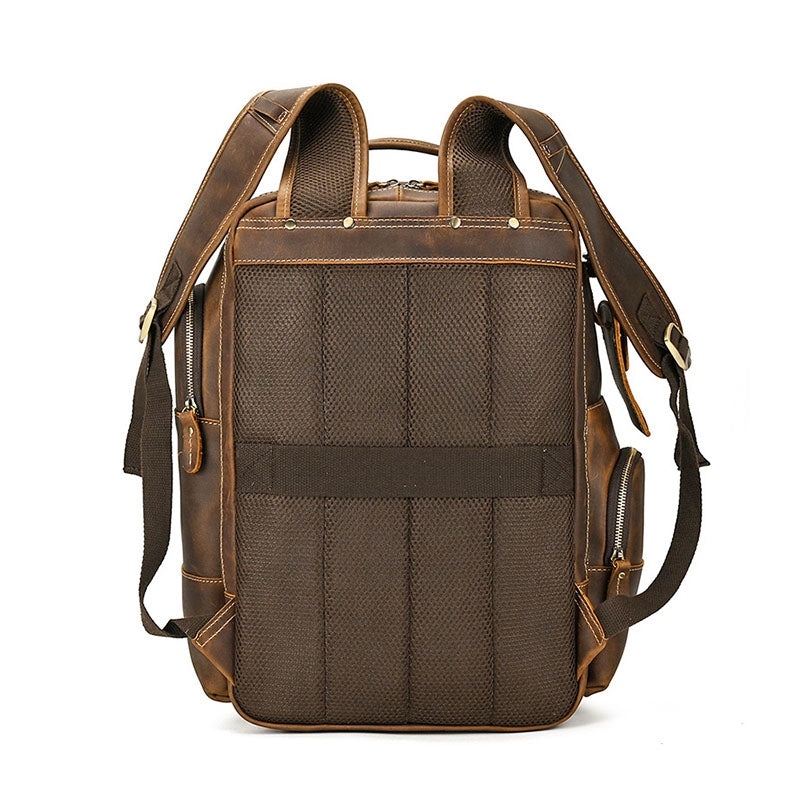 Men's Crazy Horse Leather Backpack