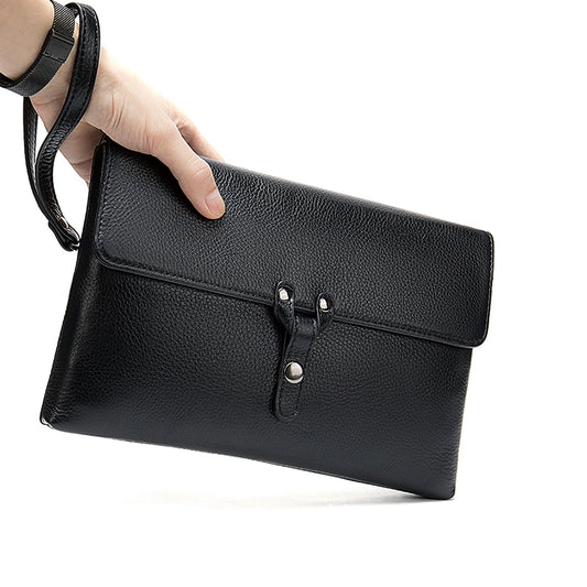 Elegant Edge Leather Clutch