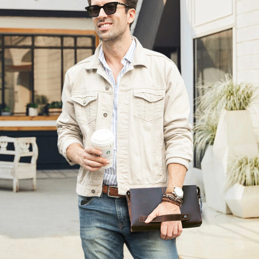 Belmont Heritage Leather Clutch