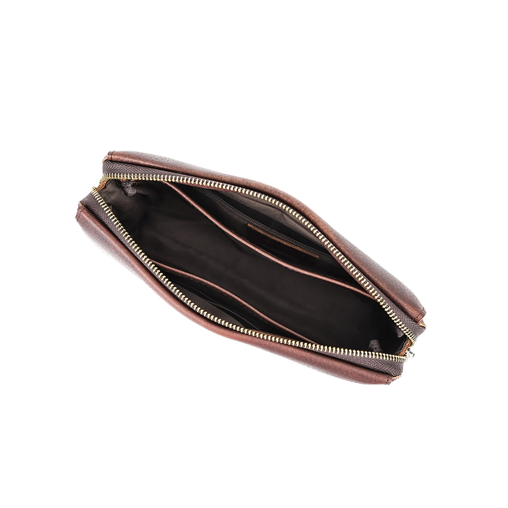 Elegant Edge Leather Clutch