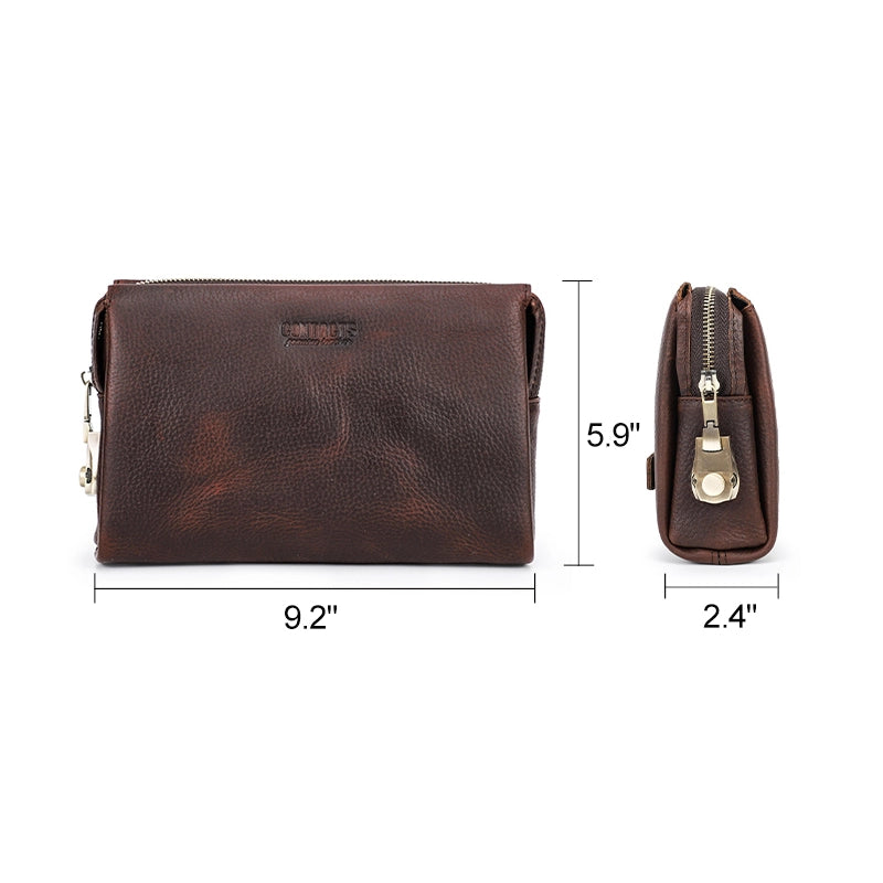 Elegant Edge Leather Clutch