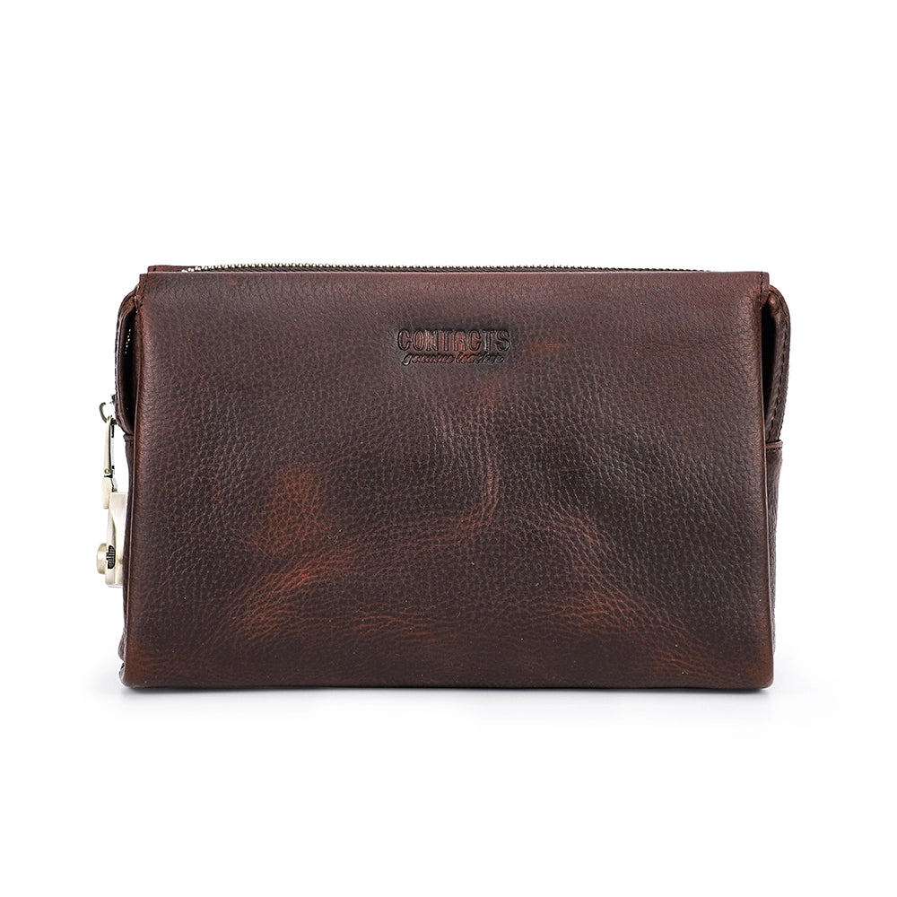 Elegant Edge Leather Clutch