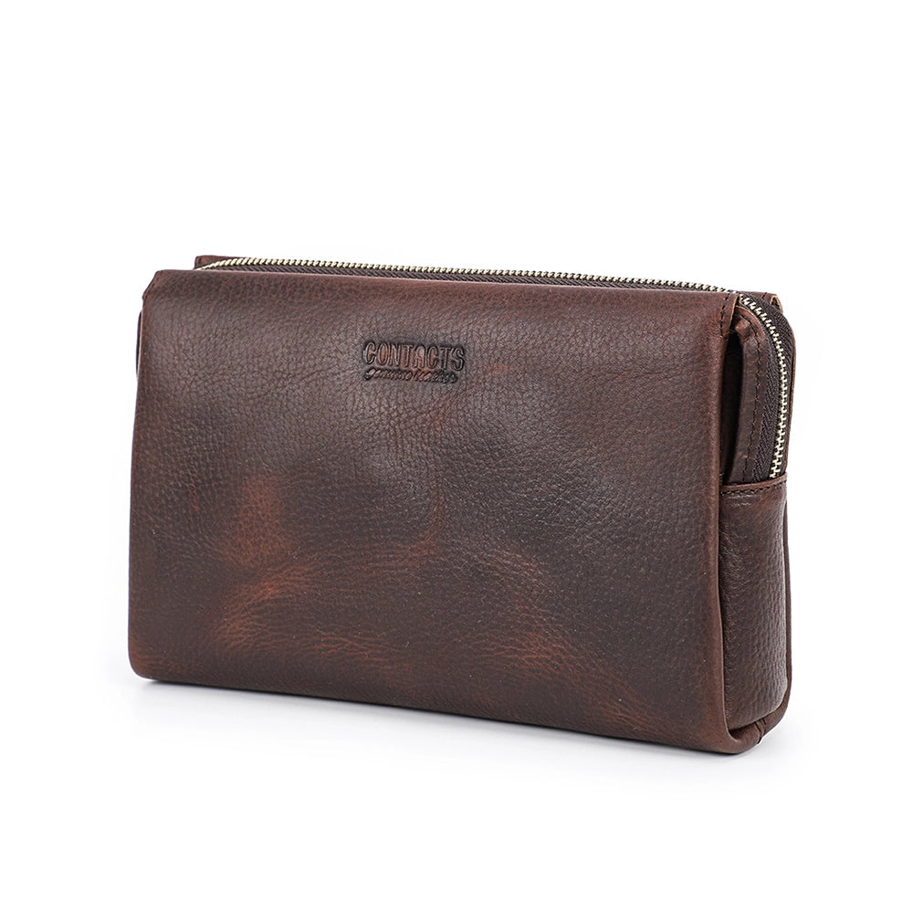 Elegant Edge Leather Clutch
