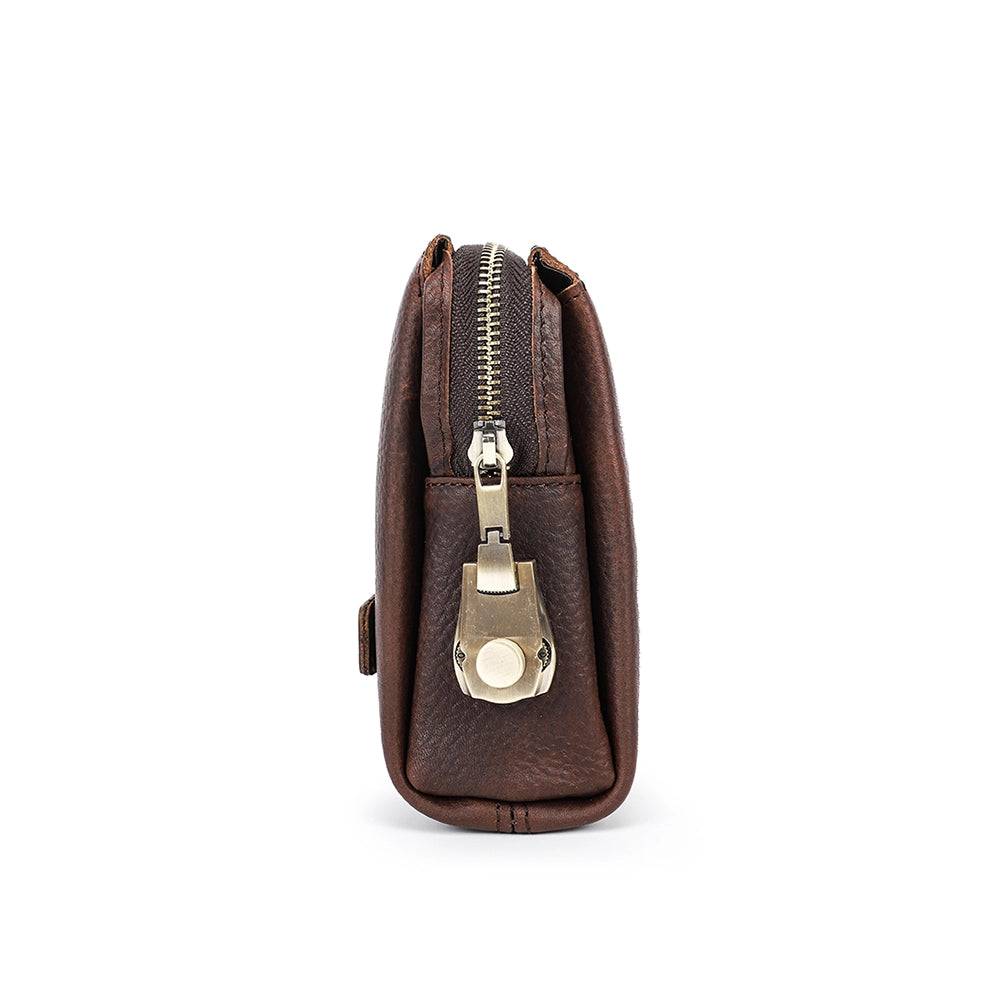 Elegant Edge Leather Clutch
