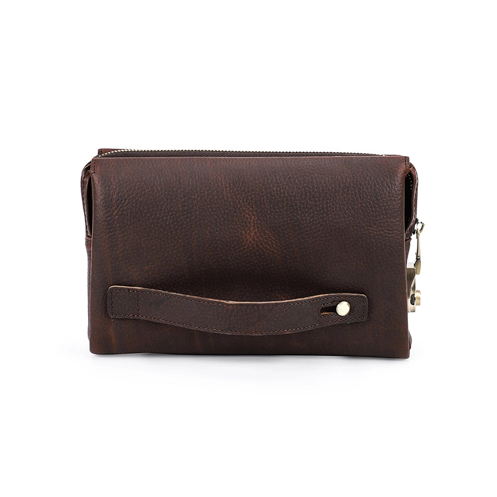 Elegant Edge Leather Clutch