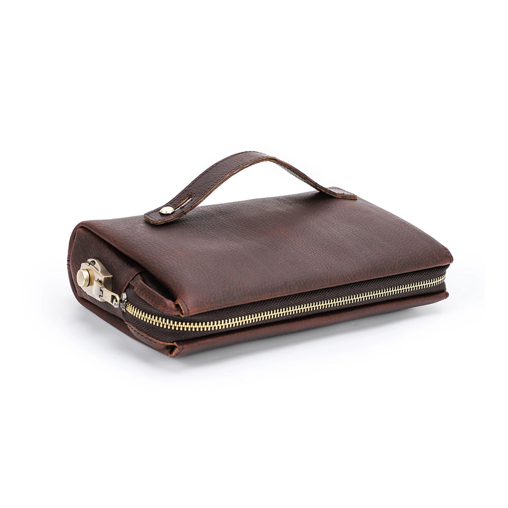 Elegant Edge Leather Clutch