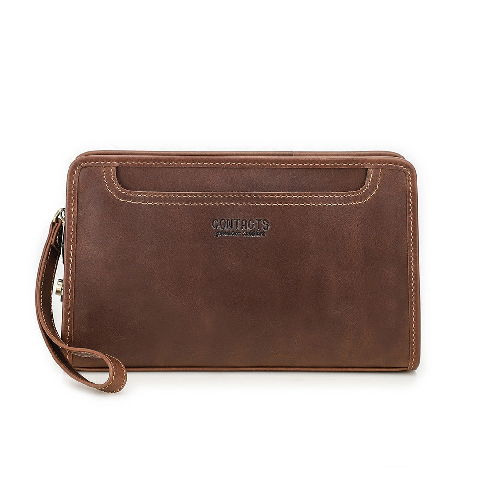 Modern Charm Leather Clutch With Combination Lock