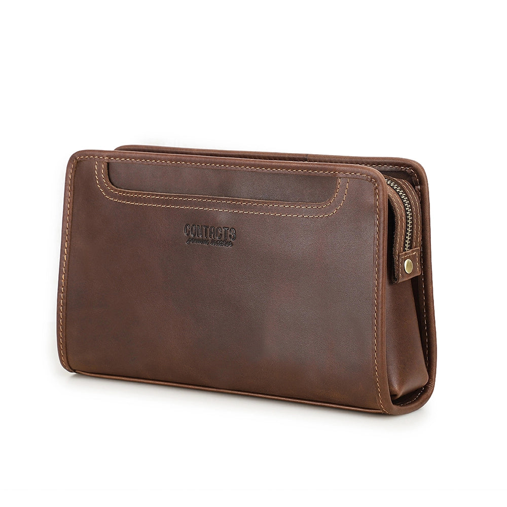 Modern Charm Leather Clutch With Combination Lock