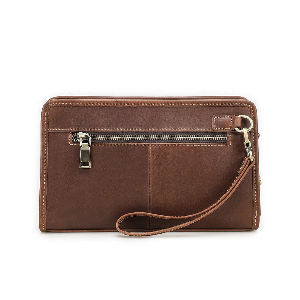 Modern Charm Leather Clutch With Combination Lock