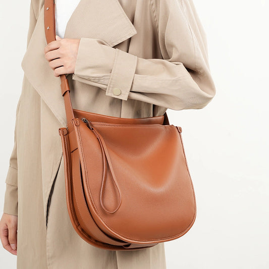 Large Leather Convertible Crossbody Bag