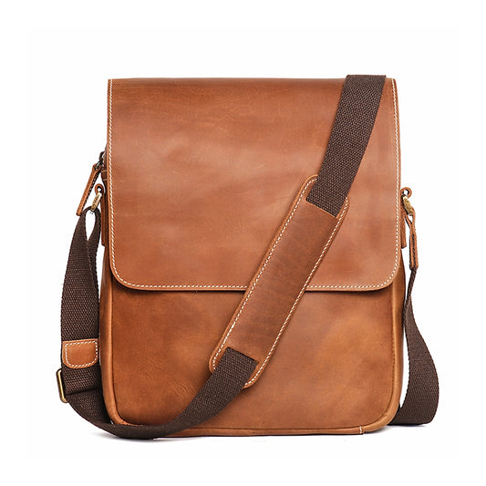 Men's Crazy Horse Leather Crossbody Bag