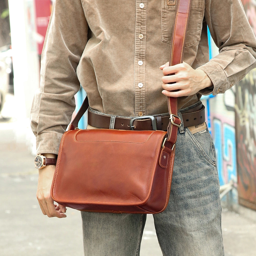 Heritage Utility Leather Crossbody Bag