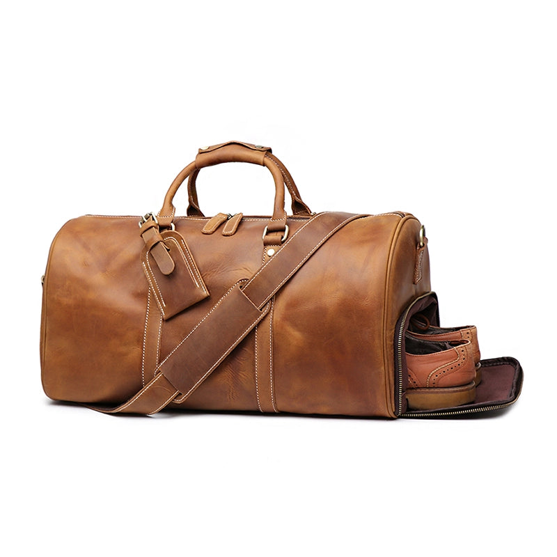 Crazy Horse Leather Duffle Bag