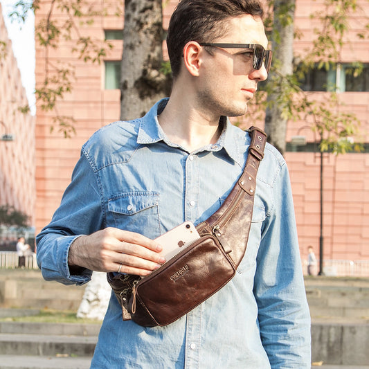 Men's Leather Fanny Pack