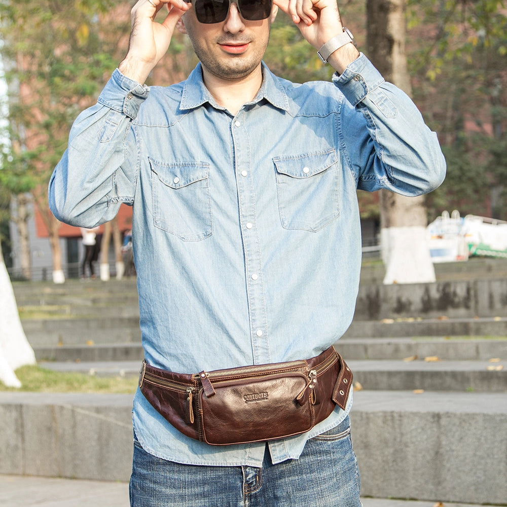 Men's Leather Fanny Pack