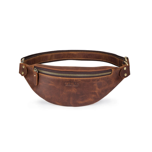 Men's Crazy Horse Leather Fanny Pack