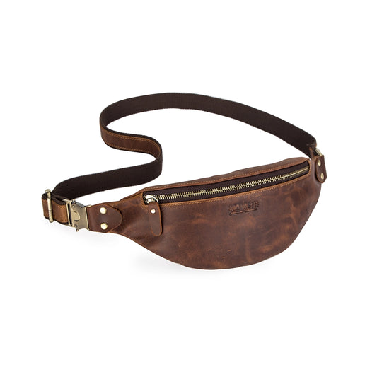 Men's Crazy Horse Leather Fanny Pack