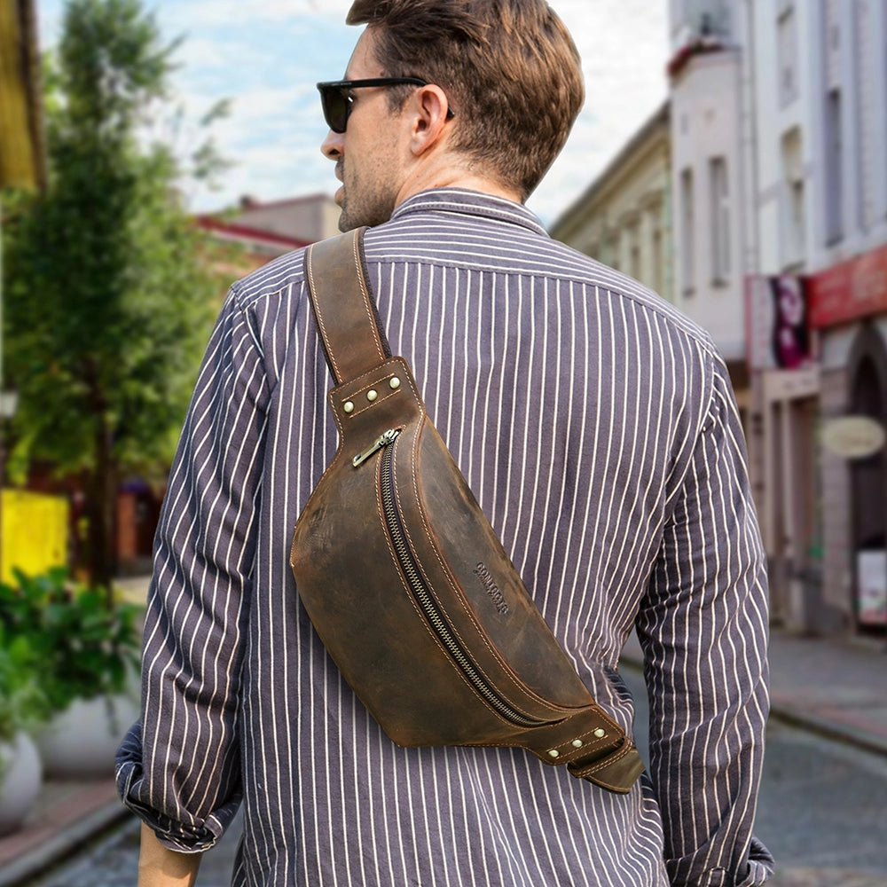Men's Leather Fanny Pack