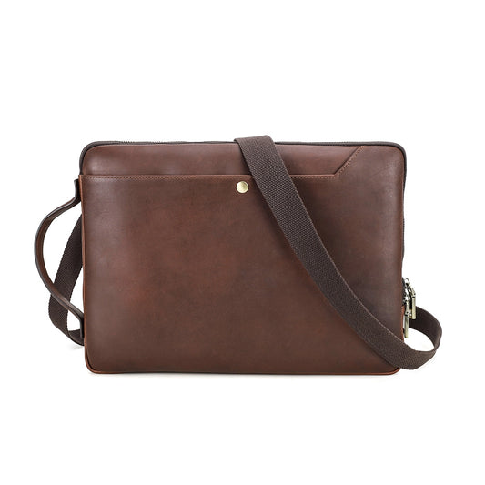 Leather Crossbody Laptop Bag For 14.2" MacBook Pro