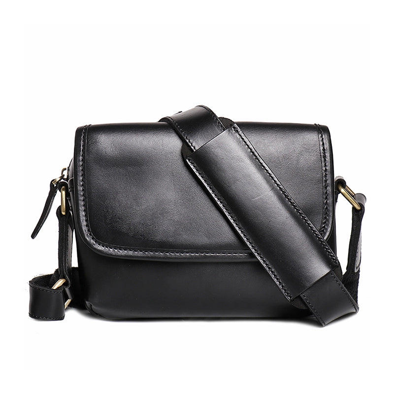 Small Crazy Horse Leather Crossbody Bag