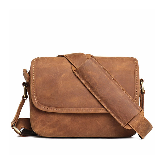 Small Crazy Horse Leather Crossbody Bag