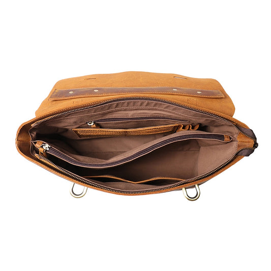 Men's Leather Messenger Bag - Fits 14" Laptop