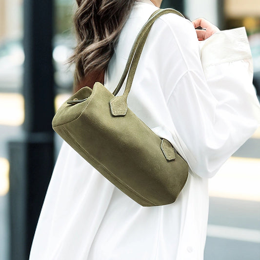 Leather Baguette Shoulder Bag