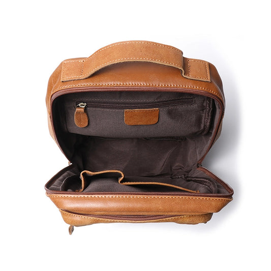 Leather Convertible Sling Backpack