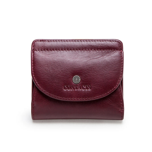 Women's Compact Leather Bifold Wallet