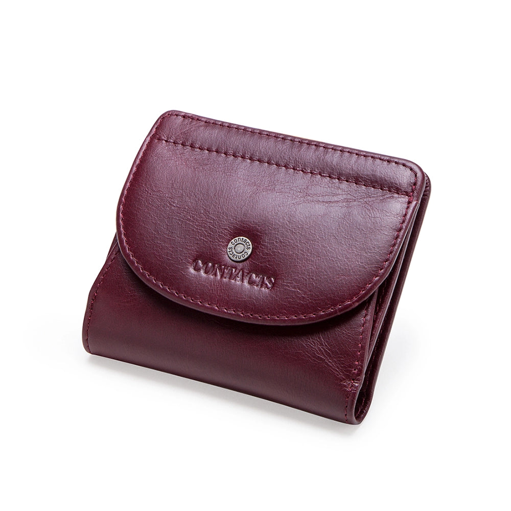 Women's Compact Leather Bifold Wallet