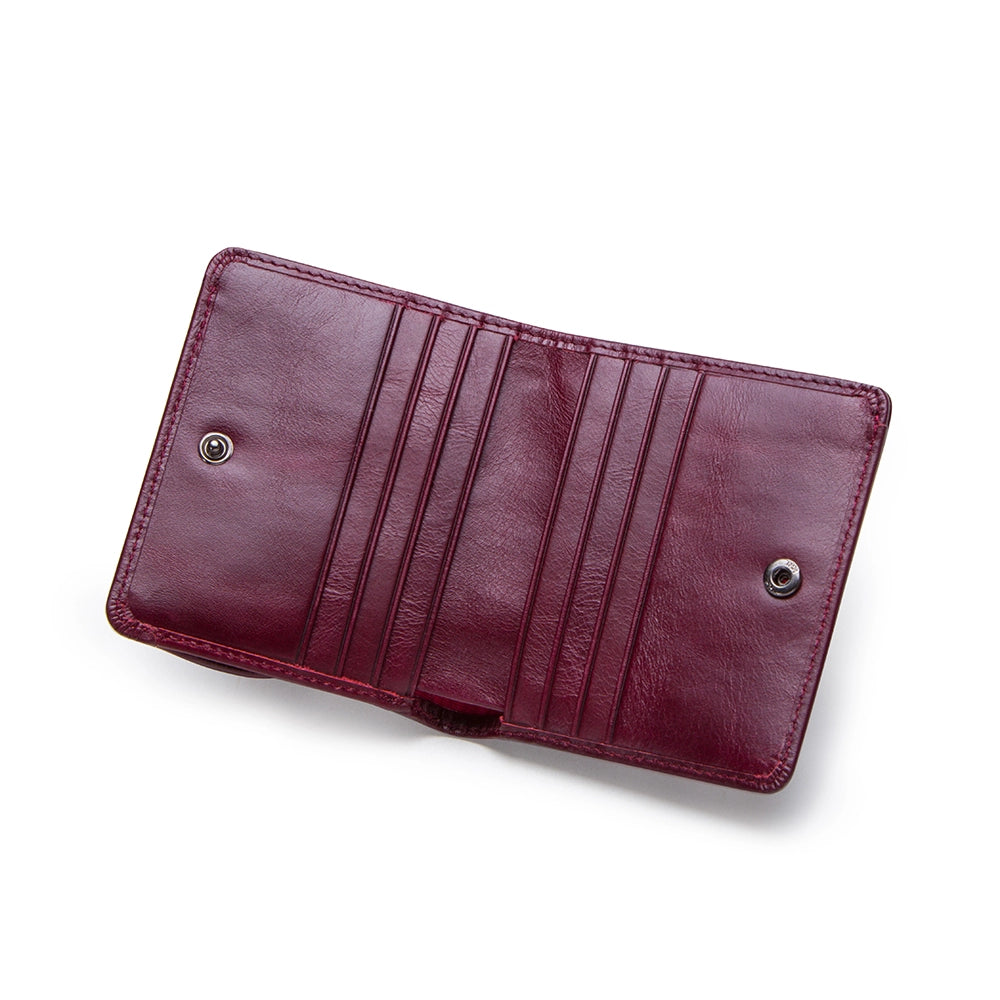 Women's Compact Leather Bifold Wallet