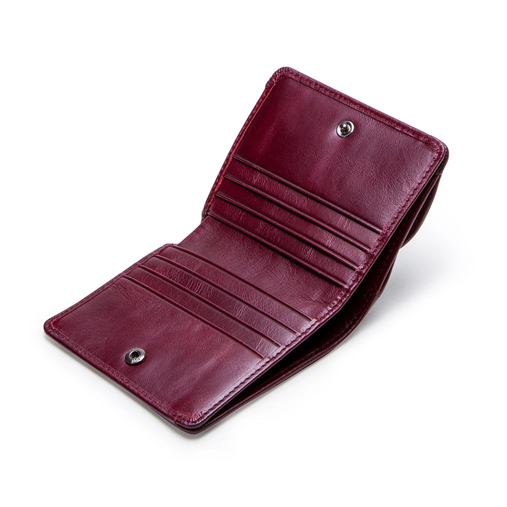 Women's Compact Leather Bifold Wallet