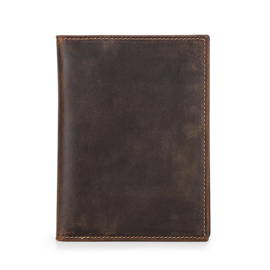 Vintage Leather AirTag Bifold Wallet with RFID Blocking