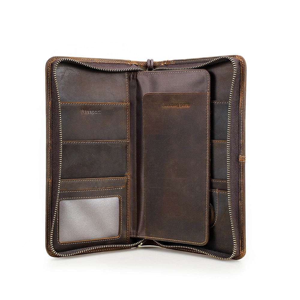 Voyager AirTag Leather Travel Wallet