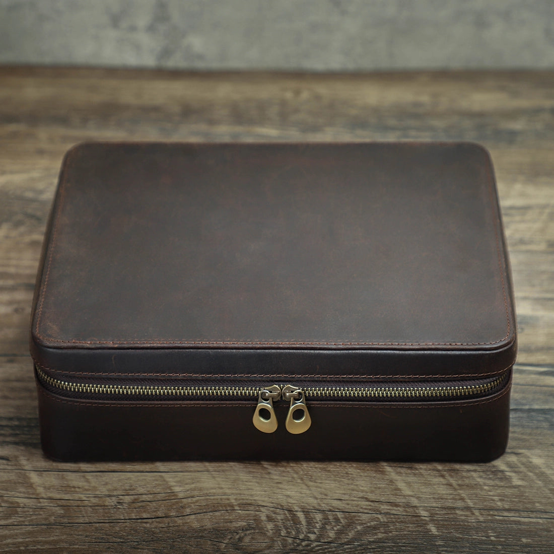 Leather Watch Box For 10 Watches - Free Monogram