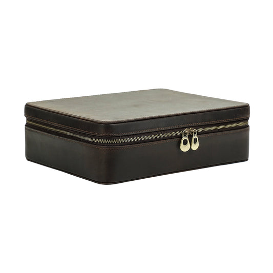 Leather Watch Box For 10 Watches - Free Monogram