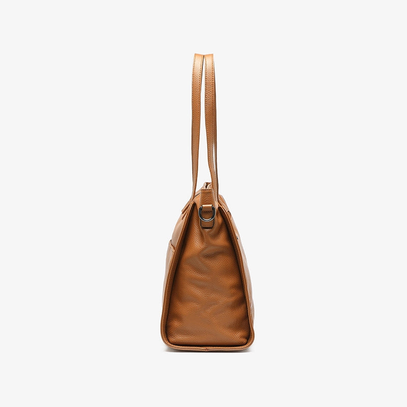 Leather Crossbody Zipper Tote Bag