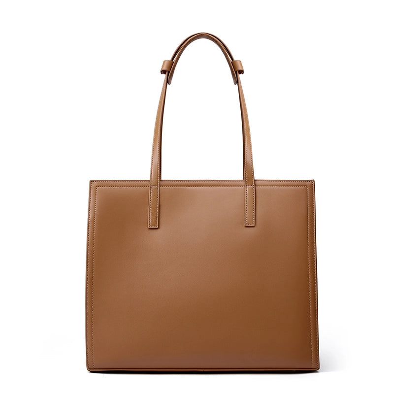 Classic Leather Work Tote Bag