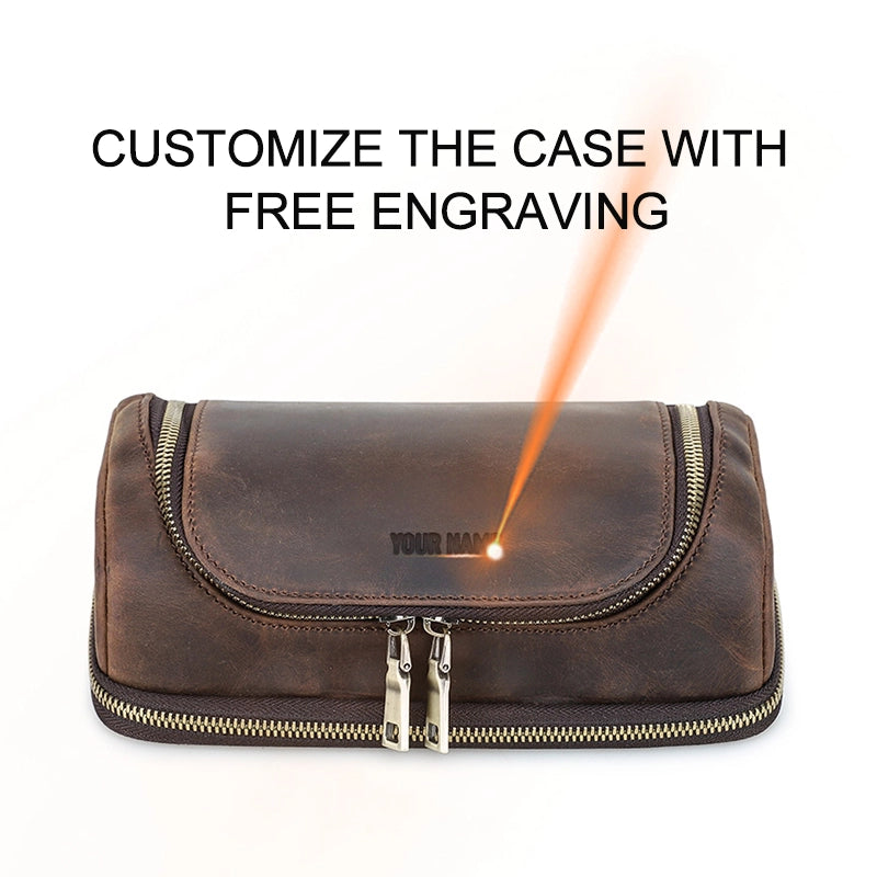 Leather Tech Organizer - Free Monogram