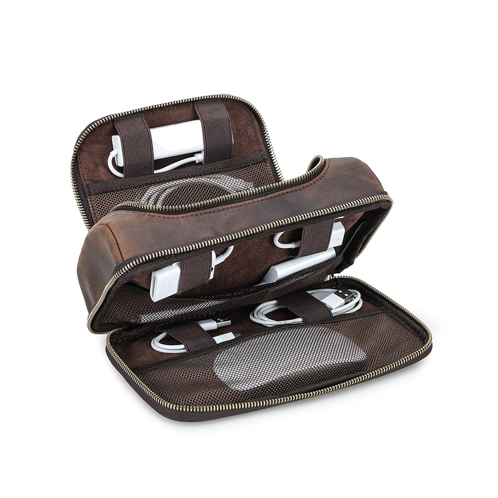 Leather Tech Organizer - Free Monogram