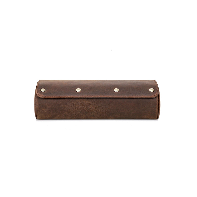 Leather Watch Travel Case For 3 Watches - Free Monogram