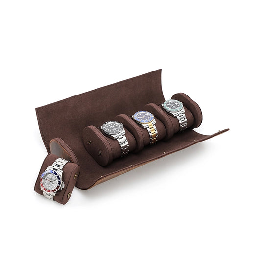 Leather Watch Case For 4 Watches - Free Monogram